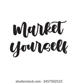 market yourself text on white background.