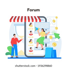 Marketer online service or platform. Advertising and promotion.