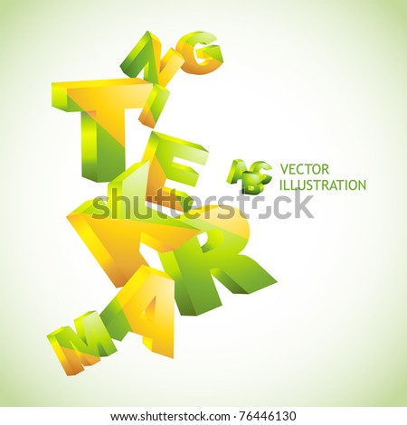 MARKETING. 3D collage. Vector illustration.