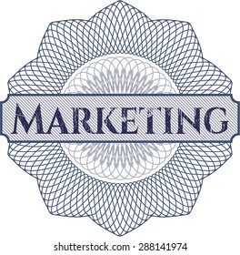 Marketing abstract rosette
