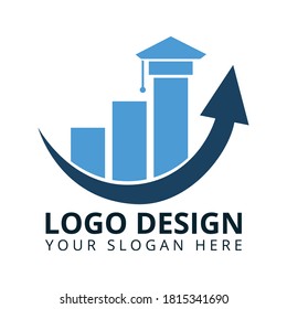 Marketing Academy Unique Minimalist graph Professional Logo Design