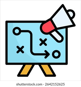 Marketing Action Plan Icon Element For Design