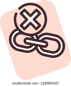 Marketing add link, illustration, vector on a white background.