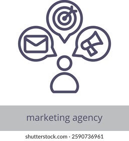 Marketing Agency Element For Design Graphic