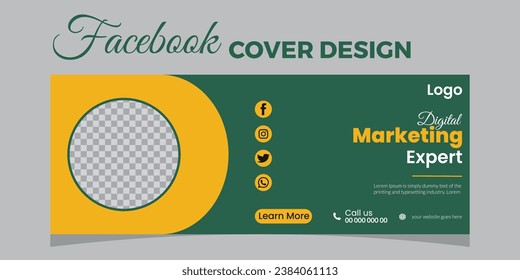 Marketing agency Facebook cover and banner template,Facebook Cover Design Template, Banner Template and Web Banner Template Design.