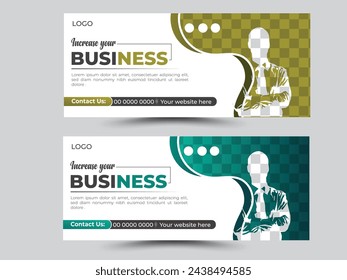 Marketing agency facebook cover and banner template