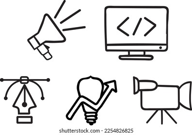 marketing agency icons strategy services