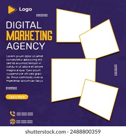 Marketing agency instagram story and social media post template | Marketing business poster banner template | Marketing agency instagram and facebook post template | Marketing agency social media