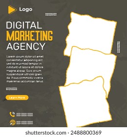 Marketing agency instagram story and social media post template | Marketing business poster banner template | Marketing agency instagram and facebook post template | Marketing agency social media