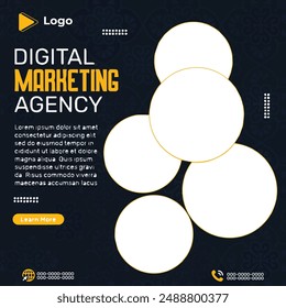 Marketing agency instagram story and social media post template | Marketing business poster banner template | Marketing agency instagram and facebook post template | Marketing agency social media