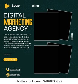 Marketing agency instagram story and social media post template | Marketing business poster banner template | Marketing agency instagram and facebook post template | Marketing agency social media