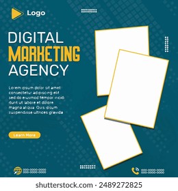 Marketing agency instagram story and social media post template | Marketing business poster banner template | Marketing agency instagram and facebook post template | Marketing agency social media