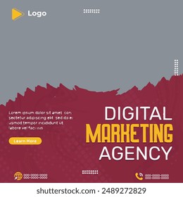 Marketing agency instagram story and social media post template | Marketing business poster banner template | Marketing agency instagram and facebook post template | Marketing agency social media