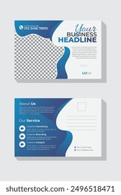 Marketing agency postcard template, marketing postcard, postcard flyer vector Template
