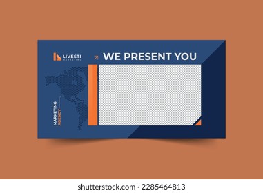Marketing Agency Social Media Banner template. Marketing Materials | Post, Cover | Instant Download, Editable Design