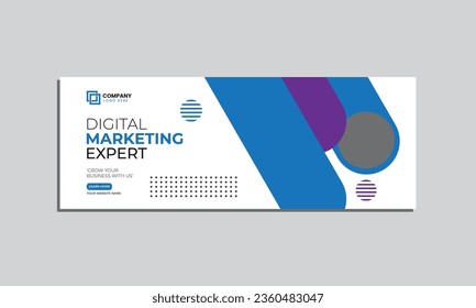 marketing agency social media cover banner design. corporate business creative social media cover banner post template