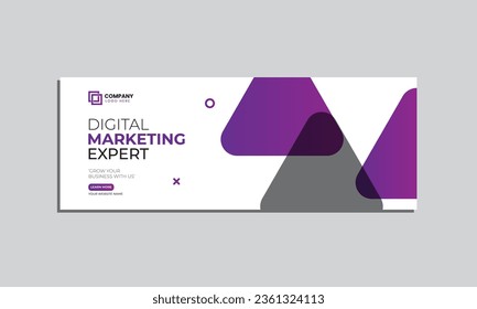 marketing agency social media cover banner design. corporate business creative social media cover banner post template