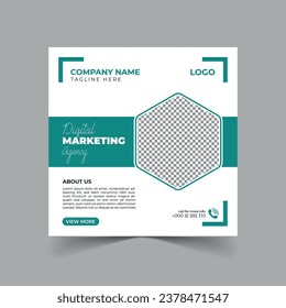 Marketing Agency Social Media Post Design, Editable Digital Marketing Web Banner Design