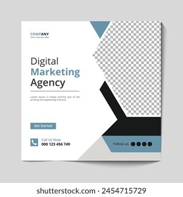 Marketing Agency Social Media Post, Digital Marketing Web Banner, Corporate Square Flyer Template banner