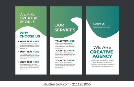 Marketing agency tri fold brochure template design 