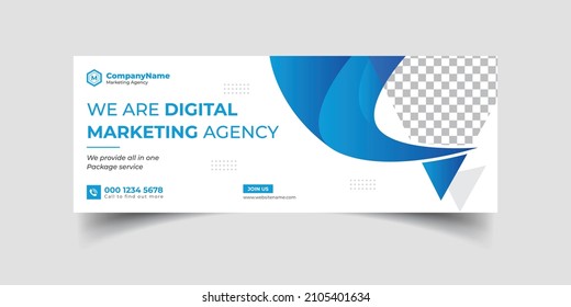 Marketing Agency and Webinar business conference social media cover banner template or web banner, corporate banner, advertising, timeline cover, header, business webinar banner editable template