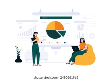 Marketing Analysis Concept Flat Illustration