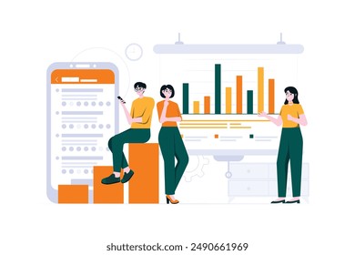 Marketing Analysis Concept Flat Illustration
