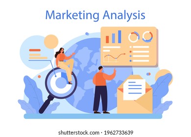 Marketing analysis concept. Market research and data processing