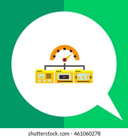 Marketing analysis flat icon