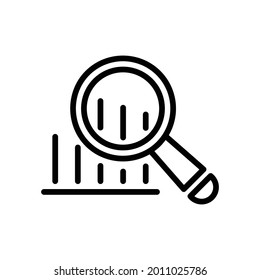 Marketing Analysis Icon, Line-Vektorgrafik