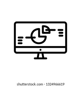 marketing analysis icon, outline black style