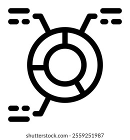 Marketing analysis icon with simple and line style