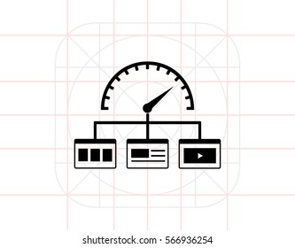 Marketing analysis simple icon