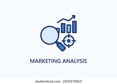 Marketing Analysis Vector Icon Or Logo Illustration