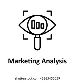 Icono vector de análisis de marketing que puede fácilmente modificar o editar

