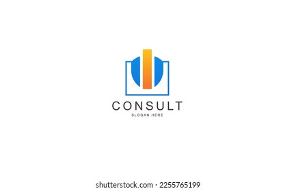 Diseño de logotipo vectorial de análisis de marketing