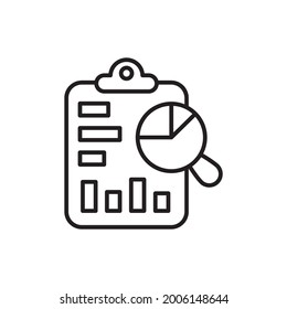 Marketing Analysis vector outline icon style illustration. Marketing and advertising symbol EPS 10 file