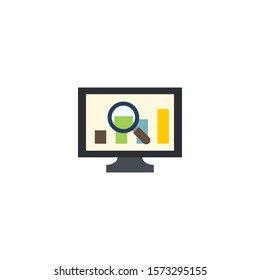 Marketing analytics creative icon. flat simple illustration. From digital marketing icons collection. Isolated Marketing analytics sign on white background