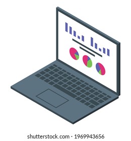 Marketing analytics icon. Isometric of Marketing analytics vector icon for web design isolated on white background