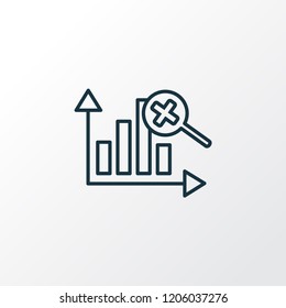 Marketing analytics icon line symbol. Premium quality isolated statistics element in trendy style.