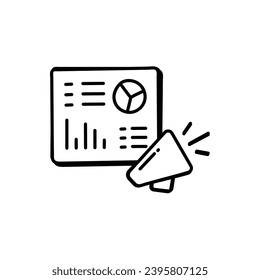 Marketing Analytics icon vector stock illustration