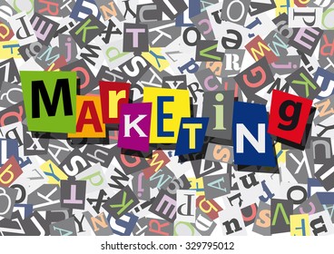 marketing, anonymous message in flat design