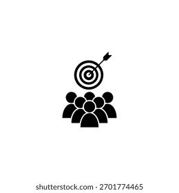 Marketing audience icon flat vector design.