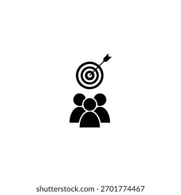 Ícone de público de marketing design de vetor plano.