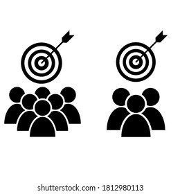 Marketing audience icon vector set. customer illustration sign collection. leads symbol.