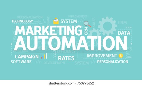 Marketing automation concept illustration. Idea of technology and business.