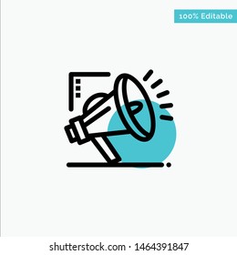 Marketing, Automation, Marketing Automation, Digital turquoise highlight circle point Vector icon. Vector Icon Template background
