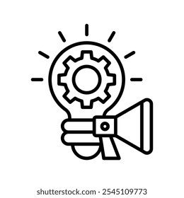 Marketing Automation Icon Element For Design