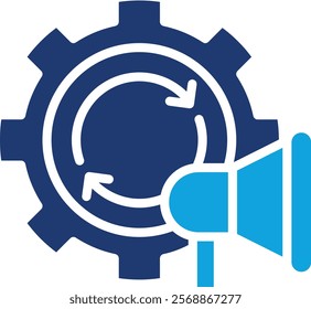 Marketing Automation Icon Mixed Vector Illustration