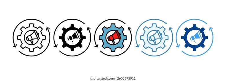 Marketing Automation Icon Set Multiple Style Collection